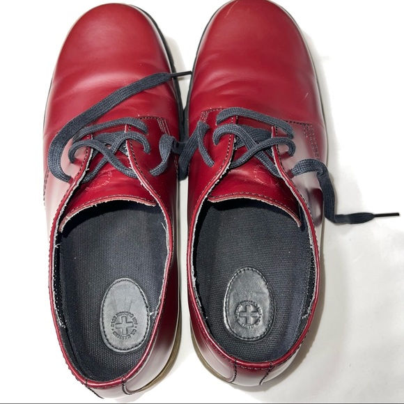 ✨11xHOST PICK✨(RARE) Dr. Martens Cherry Red Leather Lace Up Oxfords - Picture 8 of 13